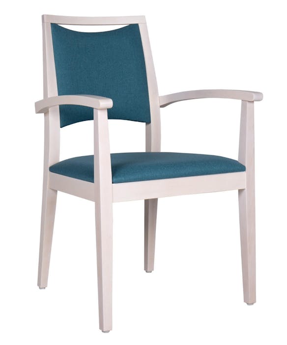 CASSALLO® Fauteuil DENISE 01 CB - en bois de hêtre massif et tissus d'ameublement et teintures de haute qualité