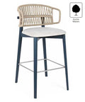 CASSALLO® Tabouret de Bar COFFEE CORD BAR - en frêne massif avec des tissus d'ameublement et des teintures de haute qualité