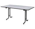 ELEGANCE MOLTON Table Pliable avec Cadre en Acier, Plateau en Contreplaqué et Revêtement en Plastique