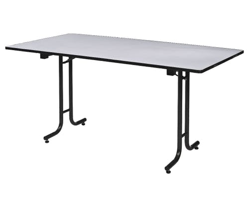ELEGANCE MOLTON Table Pliable avec Cadre en Acier, Plateau en Contreplaqué et Revêtement en Plastique