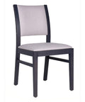 CASSALLO® Chaise KATIA EST - chaise de restaurant robuste en bois de hêtre et en tissus et simili cuir de haute qualité