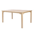 CASSALLO® Table de Restaurant ERG RECT en 4 tailles, rectangulaire en bois de hêtre massif disponible en différentes teintes
