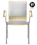 Chaise de conférence WING 5 A avec rembourrage de siège et de dossier en matériaux de haute qualité - empilable, durable et polyvalente
