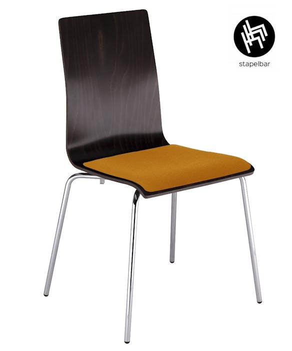 Chaise de Conférence CAFE 7 avec Coussin - empilable, confortable et peu encombrante disponible en plusieurs couleurs