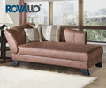 ROVALLO® Lit simple DAKAR - point fort visuel avec tête de lit et dossier matelassés, tête de lit réglable et pieds en bois.