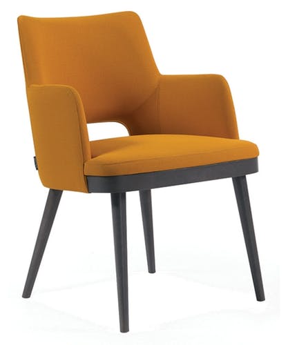 CASSALLO® Fauteuil KELLY HOLE MAPLE - élégant, fabriqué en bois de hêtre massif et personnalisable