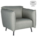 CASSALLO® Fauteuil design FLUFFY LOUNGE avec structure en métal, suspension à ressorts Nosag et revêtements sélectionnables