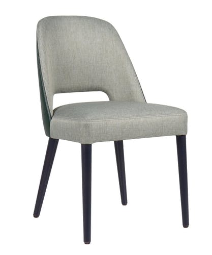 CASSALLO® Chaise GOMO LU HOLE - chaise de restaurant robuste en bois de hêtre et en tissus et simili cuir de haute qualité