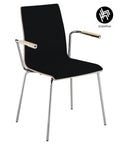 Chaise de conférence CAFE 7 A avec coussin d'assise continu - cadre en tube d'acier robuste, ergonomiquement conçu et durable