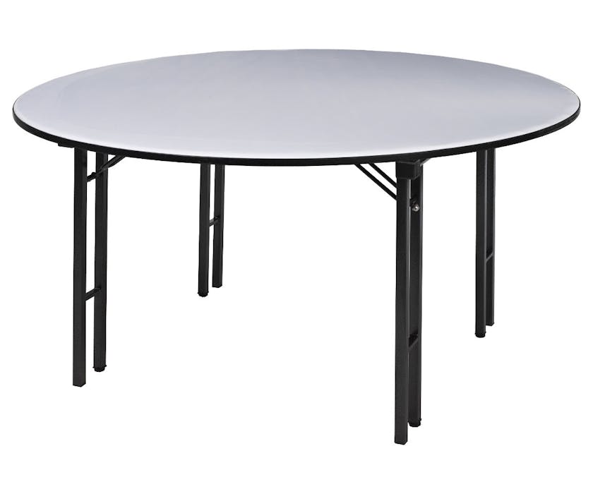 Table pliante ELEGANCE MOLTON avec forme ronde et design robuste pour des événements professionnels