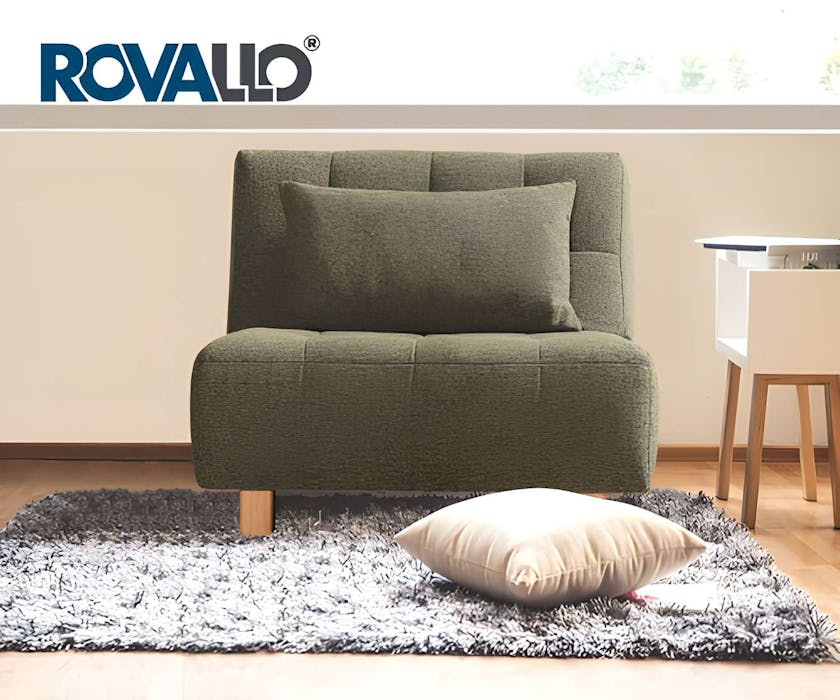 ROVALLO® Fauteuil-lit JULIET fauteuil fonctionnel pour salon avec charnière accordéon intégrée et ressorts Bonell.