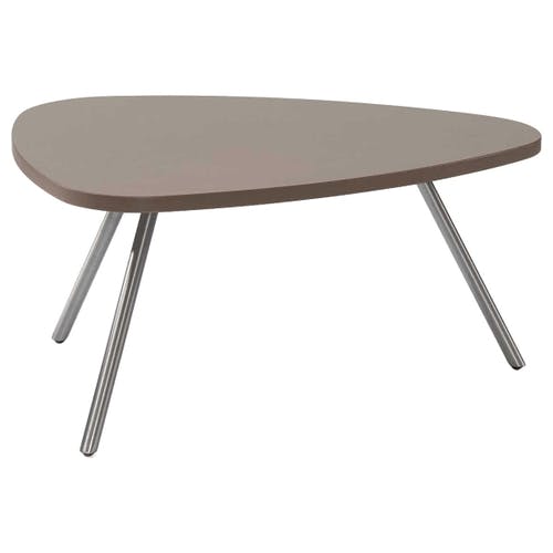 CASSALLO® Table Rénale BLADE Hauteur 32cm 51x69cm - design élégant avec cadre en métal et plateau de table revêtu de HPL