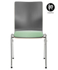 Chaise de conférence WING 5 avec coussin d'assise - chaise multifonctionnelle simple en plusieurs couleurs - empilable et confortable