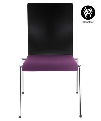 Chaise de Conférence CADDY avec Coussin - chaise empilable multifonctionnelle, design attrayant dans de nombreuses couleurs