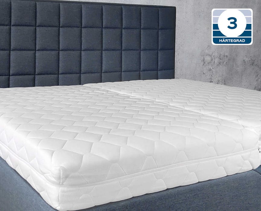 Matelas à ressorts ensachés 7 zones Multipocket SIENA 19 confort moyen, adapté aux personnes allergiques et lavable jusqu'à 40°C