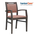 Fauteuil à accoudoirs pour seniors KATIA ZU CB en hêtre avec un rembourrage facile à entretenir pour les établissements de soins et les hôtels