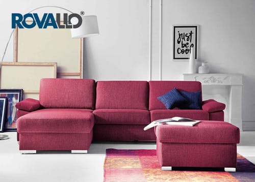 ROVALLO® Canapé-lit d'angle NOBILIS avec ottomane