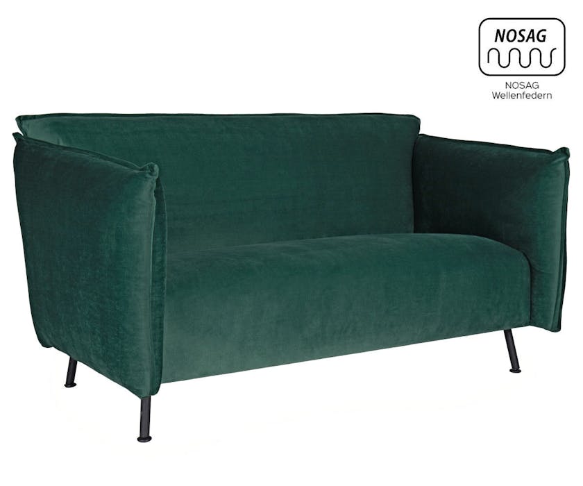 CASSALLO® Canapé design FLUFFY DOUBLE avec tissu d'ameublement CERES, simili cuir SWING BASIC et forme ergonomique