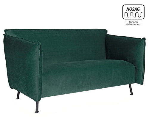 CASSALLO® Canapé design FLUFFY DOUBLE avec tissu d'ameublement CERES, simili cuir SWING BASIC et forme ergonomique