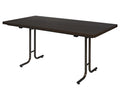 Table pliante revêtue de HPL avec plateau de 30 mm, cadre robuste et décors polyvalents pour banquets et conférences