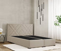 MODENA 30 Lit boxspring avec tête de lit CROSS - de haute qualité et durable avec un noyau à ressorts Bonell et un cadre en bois massif