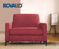 ROVALLO® Fauteuil-lit EVELYN au design moderne, aux formes épurées et avec un cadre pliant intégré.