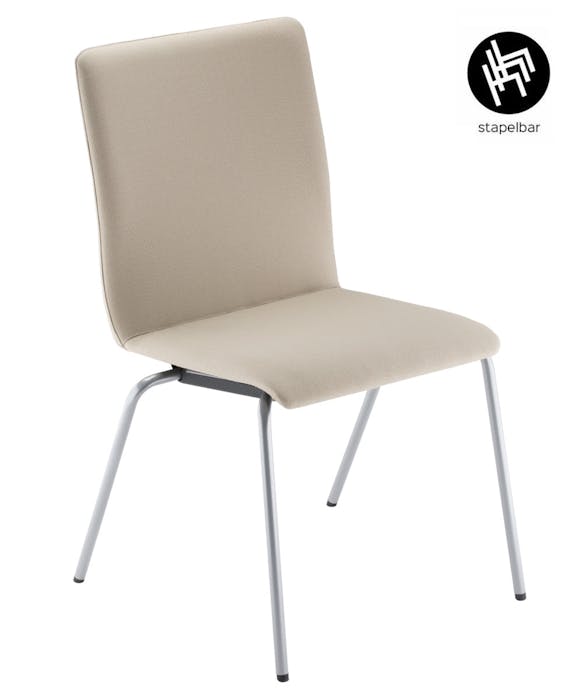 Chaise de conférence FEN avec coque de siège entièrement rembourrée - polyvalente et empilable pour gagner de la place dans de nombreuses couleurs attrayantes