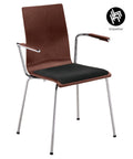 Chaise de conférence CAFE 7 A avec coussin d'assise en contreplaqué de hêtre à 8 couches - empilable, confortable et gain de place
