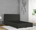 Lit boxspring MODENA 30 avec tête de lit STRIPES - corps en bois stable avec cadre en bois massif et noyau à ressorts Bonell de haute qualité