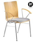 Chaise de conférence WING 5 A avec coussin d'assise - polyvalente et empilable pour gagner de la place dans de nombreuses couleurs attrayantes