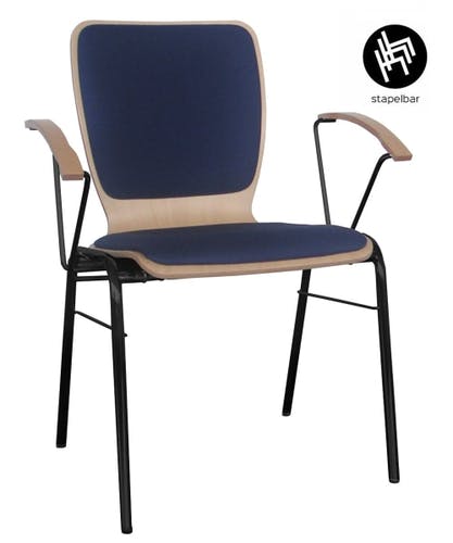 Chaise de conférence WING 2 A avec rembourrage de siège et de dossier en matériaux de haute qualité, ergonomiquement conçue et durable
