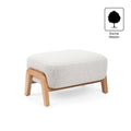 CASSALLO® Pouf de Design LIV - fabriqué avec un large choix de tissus d'ameublement et de teintures en bois de hêtre
