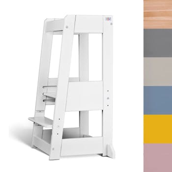 tiSsi® Entdeckerturm Lernturm FELIX en 7 couleurs - Bois de hêtre massif garantissant une longue durabilité et une grande stabilité.