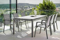 STERN® Chaise de Terrasse NEW TOP Chaise Empilable avec Accoudoirs - un classique avec cadre en aluminium et revêtement textile
