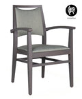CASSALLO® Fauteuil DENISE EMP TP CB - empilable avec un large choix de tissus d'ameublement et de teintures