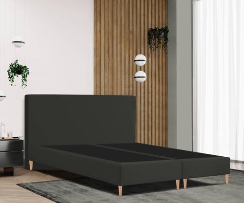 Lit boxspring PALERMO 20 avec tête de lit SIMPLE, ressorts Bonnell et anti-glisse pour hôtels et chambres d'hôtes