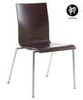 Chaise de Conférence CADDY avec Assise en Bois - chaise empilable multifonctionnelle, design attrayant dans de nombreuses couleurs