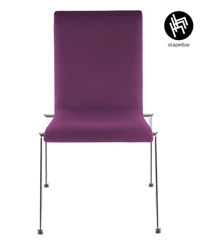 Chaise de Conférence CADDY avec Assise Entièrement Rembourrée - chaise empilable multifonctionnelle, design attrayant dans de nombreuses couleurs