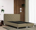 Lit boxspring PALERMO 20 avec tête de lit CROSS - corps en bois stable avec cadre en bois massif et noyau à ressorts Bonell de haute qualité