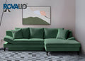 ROVALLO® Canapé-lit d'angle ANNIKA avec fonction de couchage transversal et ottomane - Lit double avec grand coffre de rangement