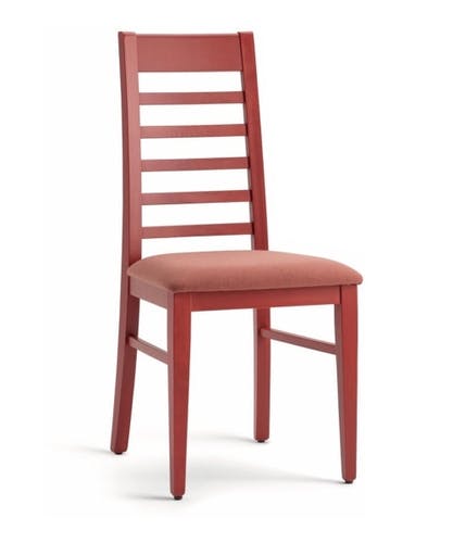Chaise CORINNE - fabriquée en bois de hêtre de haute qualité avec un large choix de tissus d'ameublement et de teintes.