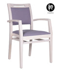 CASSALLO® Fauteuil KATIA ZU EMP CB - Chaise empilable en bois de hêtre massif et tissus d'ameublement et teintures de haute qualité