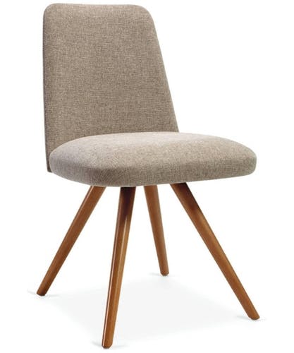 CASSALLO® Chaise NUZZLE fabriquée avec un large choix de tissus d'ameublement et de teintures en bois de hêtre de haute qualité