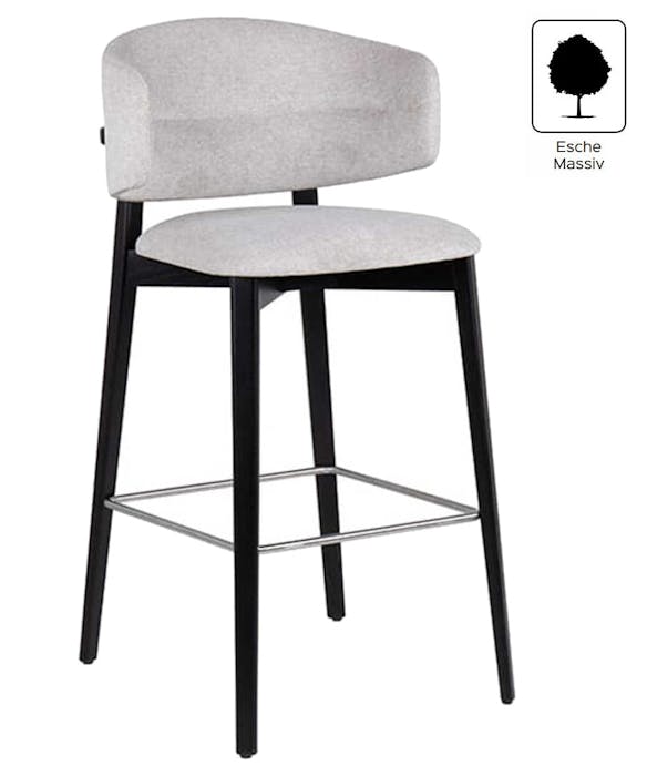 CASSALLO® Tabouret de Bar COFFEE EST BAR - en frêne massif avec des tissus d'ameublement et des teintures de haute qualité