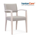 Fauteuil à accoudoirs pour seniors VOIP CB en bois de hêtre avec des tissus d'ameublement résistants.