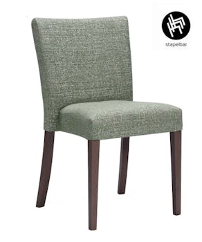 CASSALLO® Chaise Empilable DANUBIO BX EMP - une chaise élégante en bois de hêtre massif et en tissus d'ameublement de haute qualité