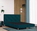 Lit boxspring PALERMO 20 avec tête de lit CARO - de haute qualité et élégant avec un corps en bois stable et un noyau à ressorts Bonell.