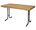 Table pliante revêtue de HPL avec plateau de 70 mm, construction robuste, manipulation facile et longue durée de vie