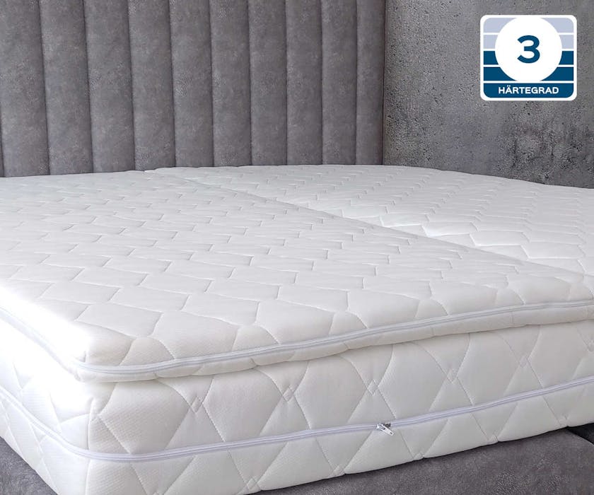 Matratzen-Topper POLY 5 - confort de sommeil personnalisable incluant une housse de matelas amovible