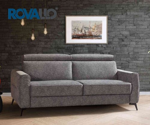 ROVALLO® Canapé-lit YANEK avec têtières réglables et cadre pliant intégré